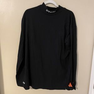 Heron Preston For you the world long sleeve mock neck shirt